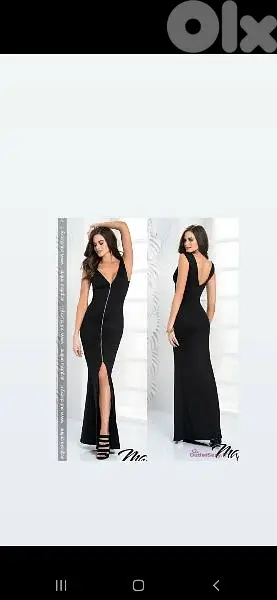 long dress zipper front lycra s to xxL