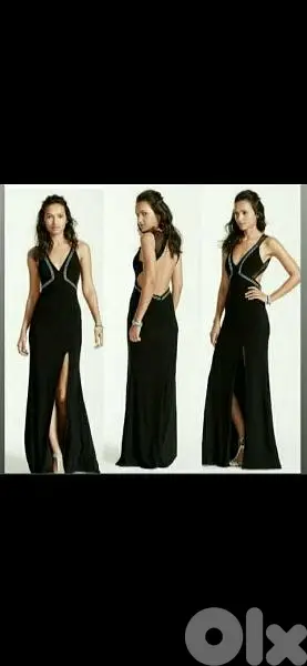 dress backless with strass trim s to xxL
