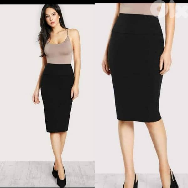 skirt bas aswad evaze min ta7et full lycra s to xxL 0