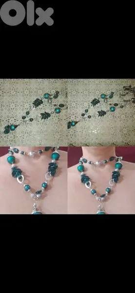 necklace  green emerald