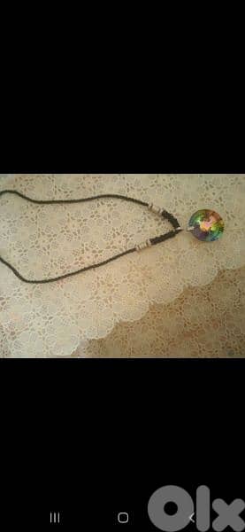 necklace big stone rainbow matching ring 3