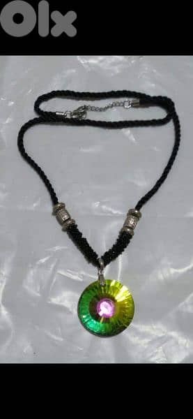 necklace big stone rainbow matching ring 4