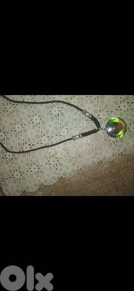 necklace big stone rainbow matching ring 6