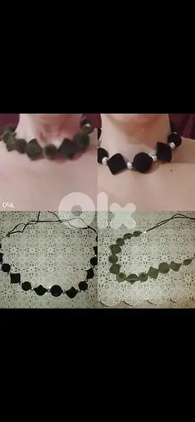 necklace mokhmal 3a2ed zaite aw aswad