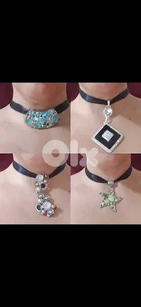 necklace choker big pendant
