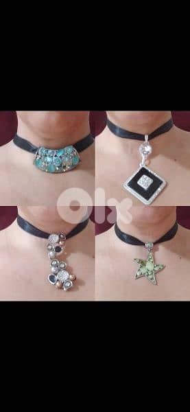 necklace choker big pendant 0