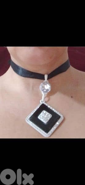 necklace choker big pendant 2