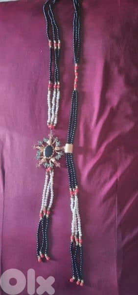 necklace vintage pearl necklace with big brooch 1