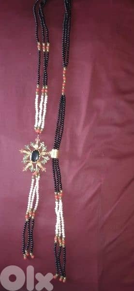 necklace vintage pearl necklace with big brooch 3