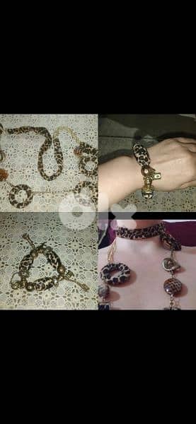 necklace set leopard print 3a2ed w esswara 0