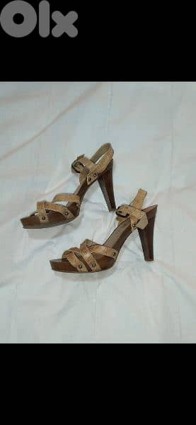 sandals 2 models  wood heels 39/40 8