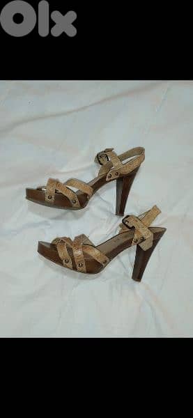 sandals 2 models  wood heels 39/40 9