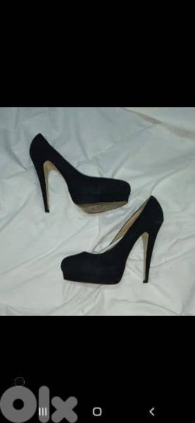 black suede high heels 39/40 worn twice 6