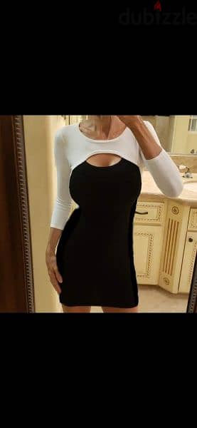 black and white dress cotton s to xxL 0