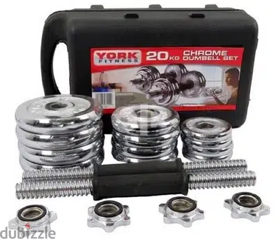 dumbell set chrome 20k. g