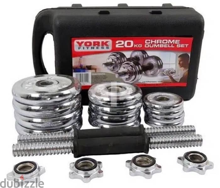 dumbell set chrome 20k. g 0