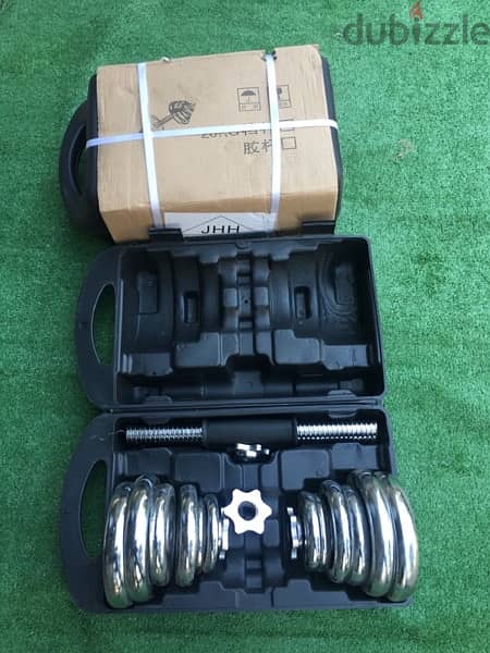 dumbell set chrome 20k. g 2