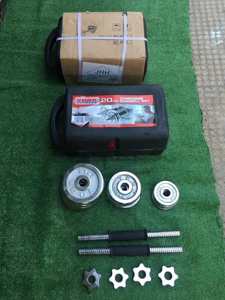 dumbell set chrome 20k. g 3