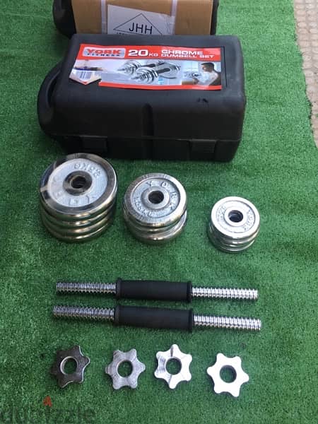 dumbell set chrome 20k. g 4