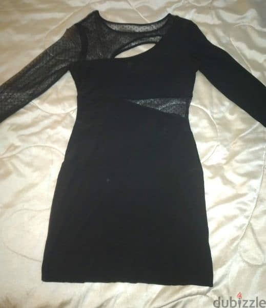 dress uneven sleeves with chiffon s to xL 2