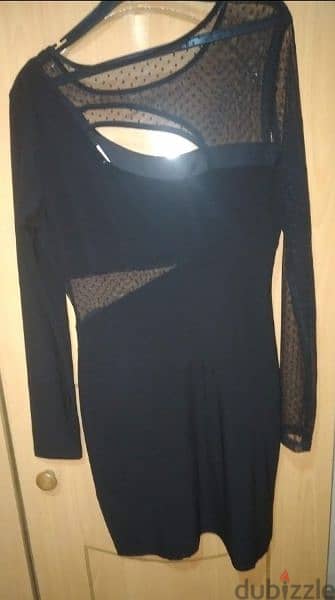 dress uneven sleeves with chiffon s to xL 3
