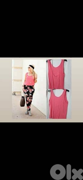 top coral colour sleeveless top s to xxL 1