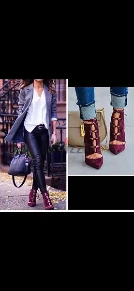 shoes burgundy shoes 39/40 worn one time