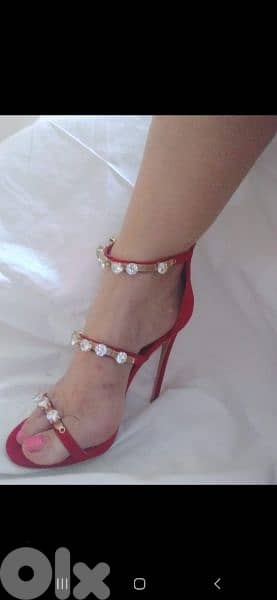 available red  sandals 39/40 6