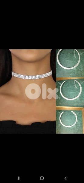 3 lines of strass choker 0