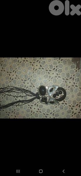 vintage necklace metal black 4