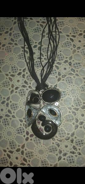 vintage necklace metal black 5