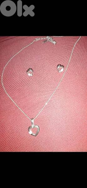 set from YSL silver 924 eartings and necklace 0