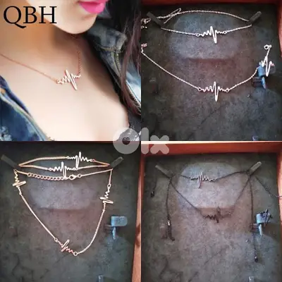 necklace set 3pcs necklace ring bracelet . 3 colours gold silver black