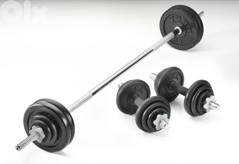 Paint dumbbell 50kg set with  barbell 0