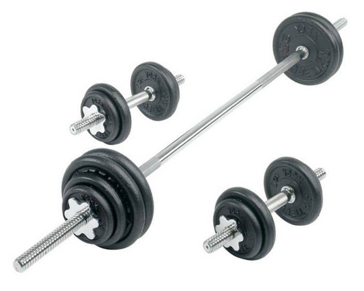 Paint dumbbell 50kg set with  barbell 1