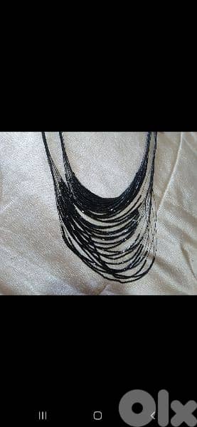 necklace beaded sequined black available matching bracelet 3