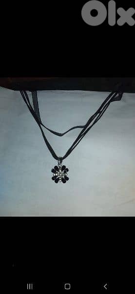 necklace vintage necklaces crochet or black stripes 2