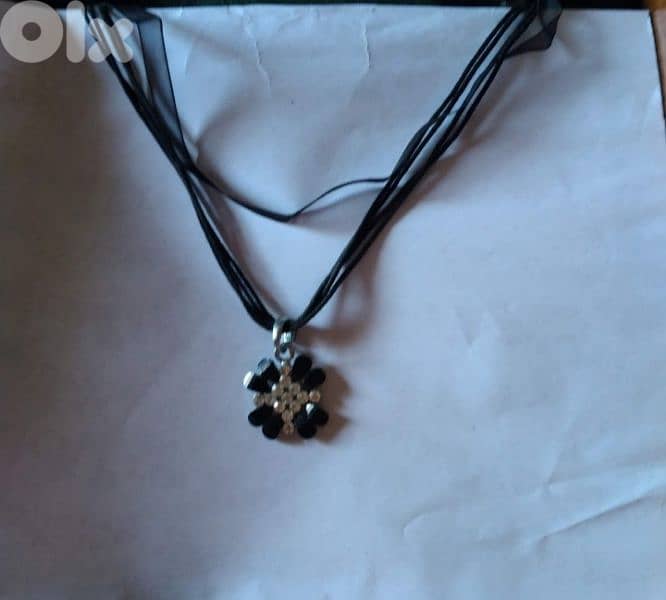 necklace vintage necklaces crochet or black stripes 4