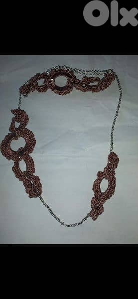 necklace vintage necklaces crochet or black stripes 5