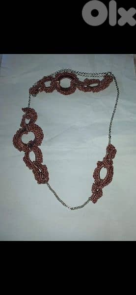 necklace vintage necklaces crochet or black stripes 6