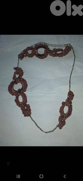 necklace vintage necklaces crochet or black stripes 7