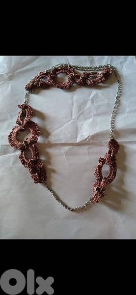 necklace vintage necklaces crochet or black stripes 8