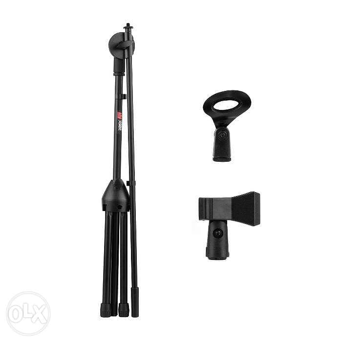 Tripod Microphone - Microphone Stand with 2 Boom Arm,Studio Mic Stand 2