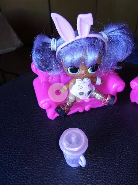 LOL MGA PURPLE Small Great doll+Muc+salon big chair+brush stand 1