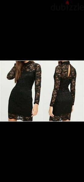 blavk mock neck laces dress s to xL terke 0