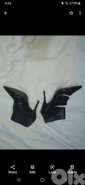 shoes ankle boots open striped  made in Italy 39/40 bas 6