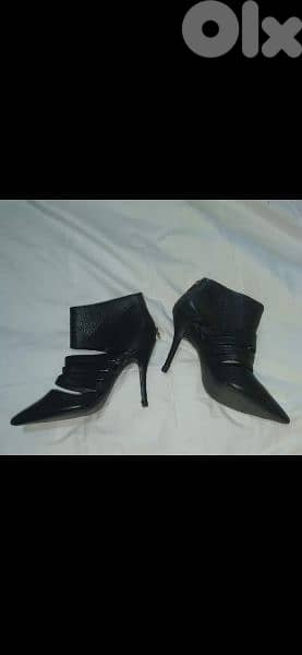 shoes ankle boots open striped  made in Italy 39/40 bas 9