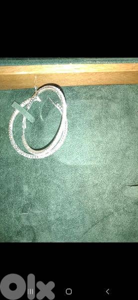 earrings silver tone hoop earrings with strass 3