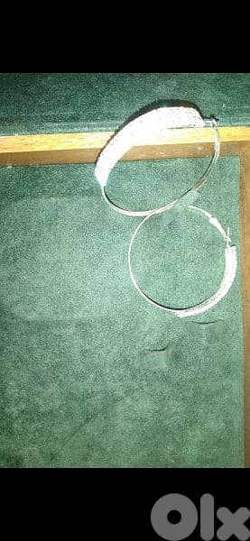 earrings silver tone hoop earrings with strass 9