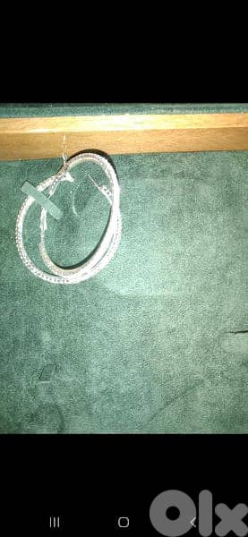 earrings silver tone hoop earrings with strass 12
